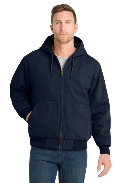 Washed Duck Cloth Insulated Hooded Work Jacket