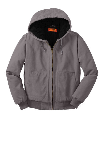 Washed Duck Cloth Insulated Hooded Work Jacket
