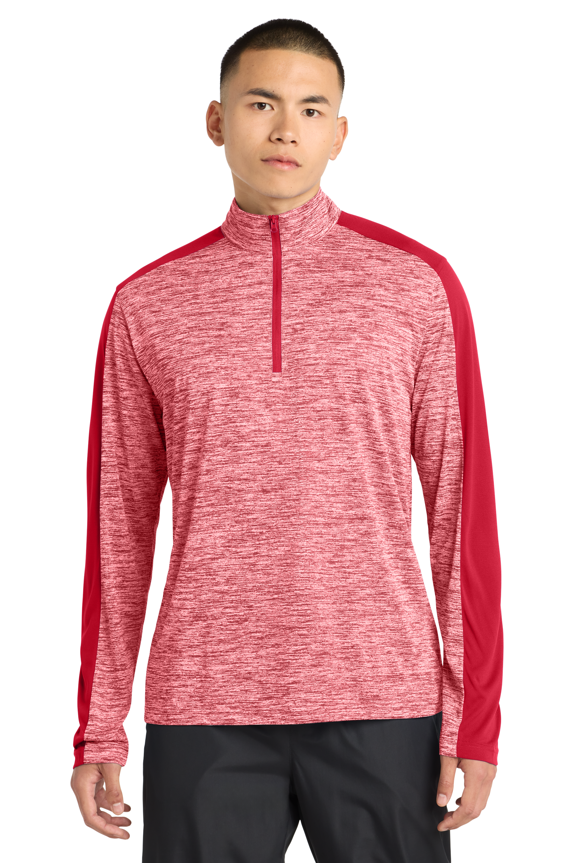PosiCharge® Electric Heather Colorblock 1/4-Zip Pullover