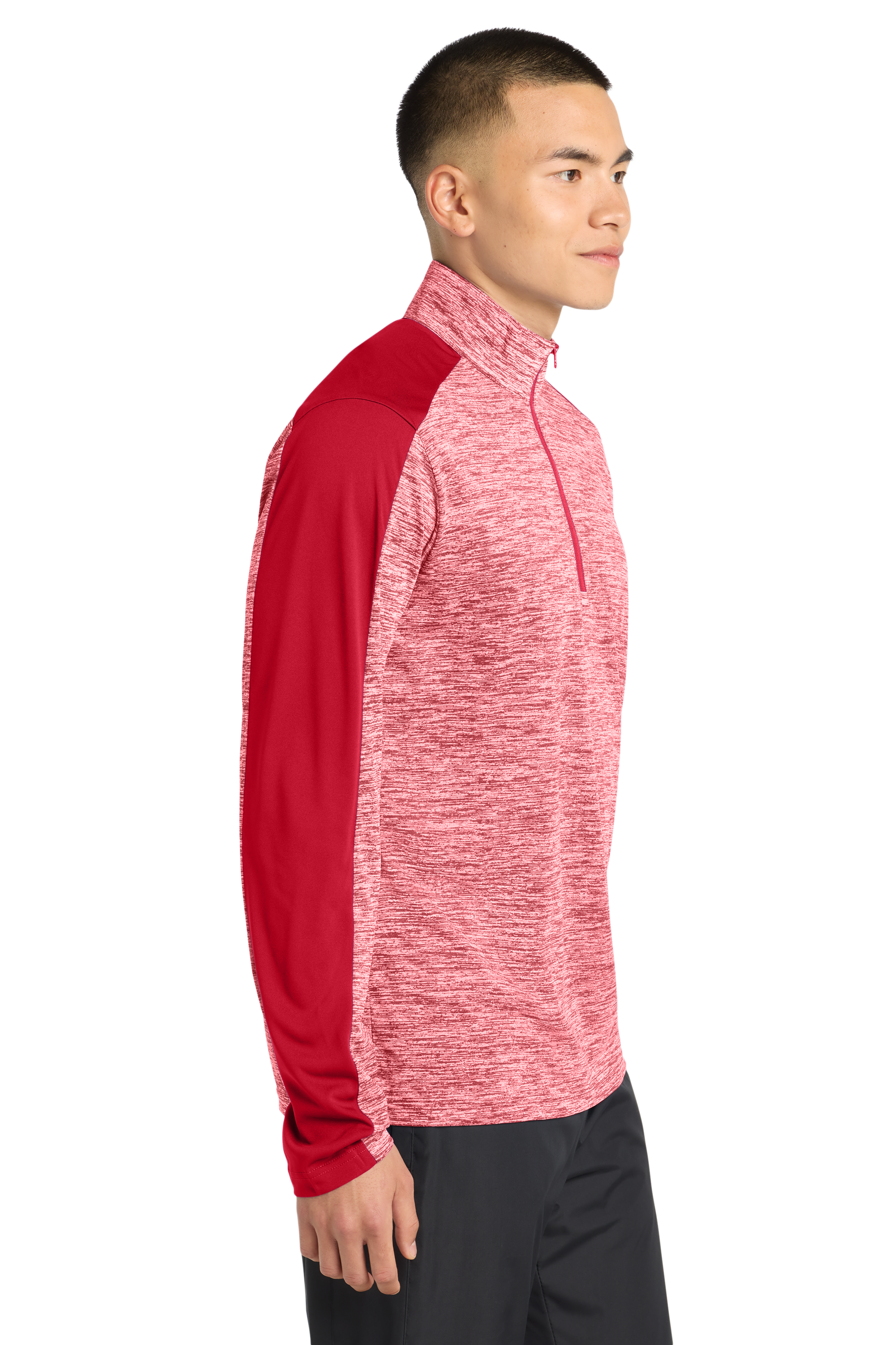 PosiCharge® Electric Heather Colorblock 1/4-Zip Pullover