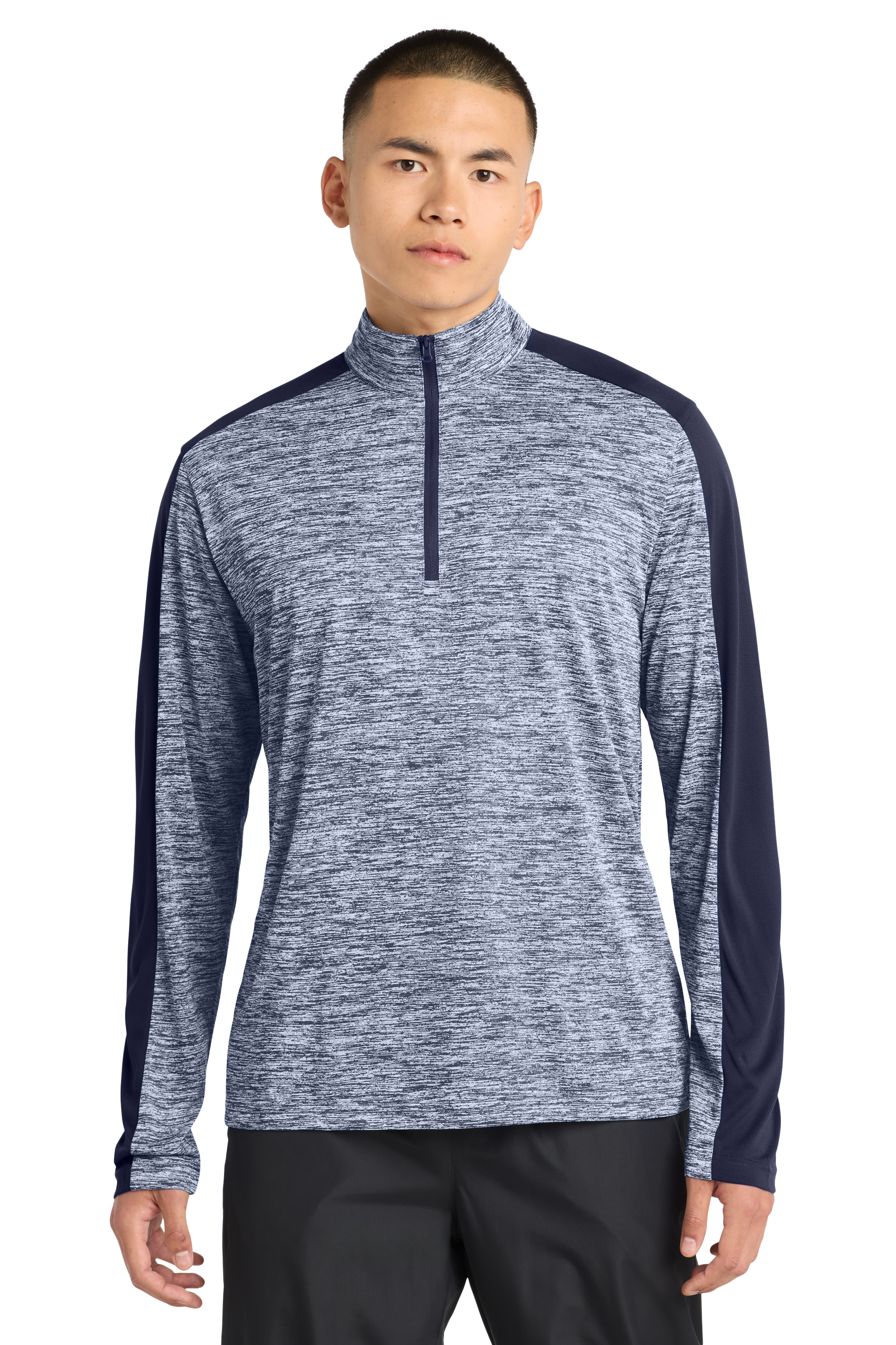 PosiCharge® Electric Heather Colorblock 1/4-Zip Pullover