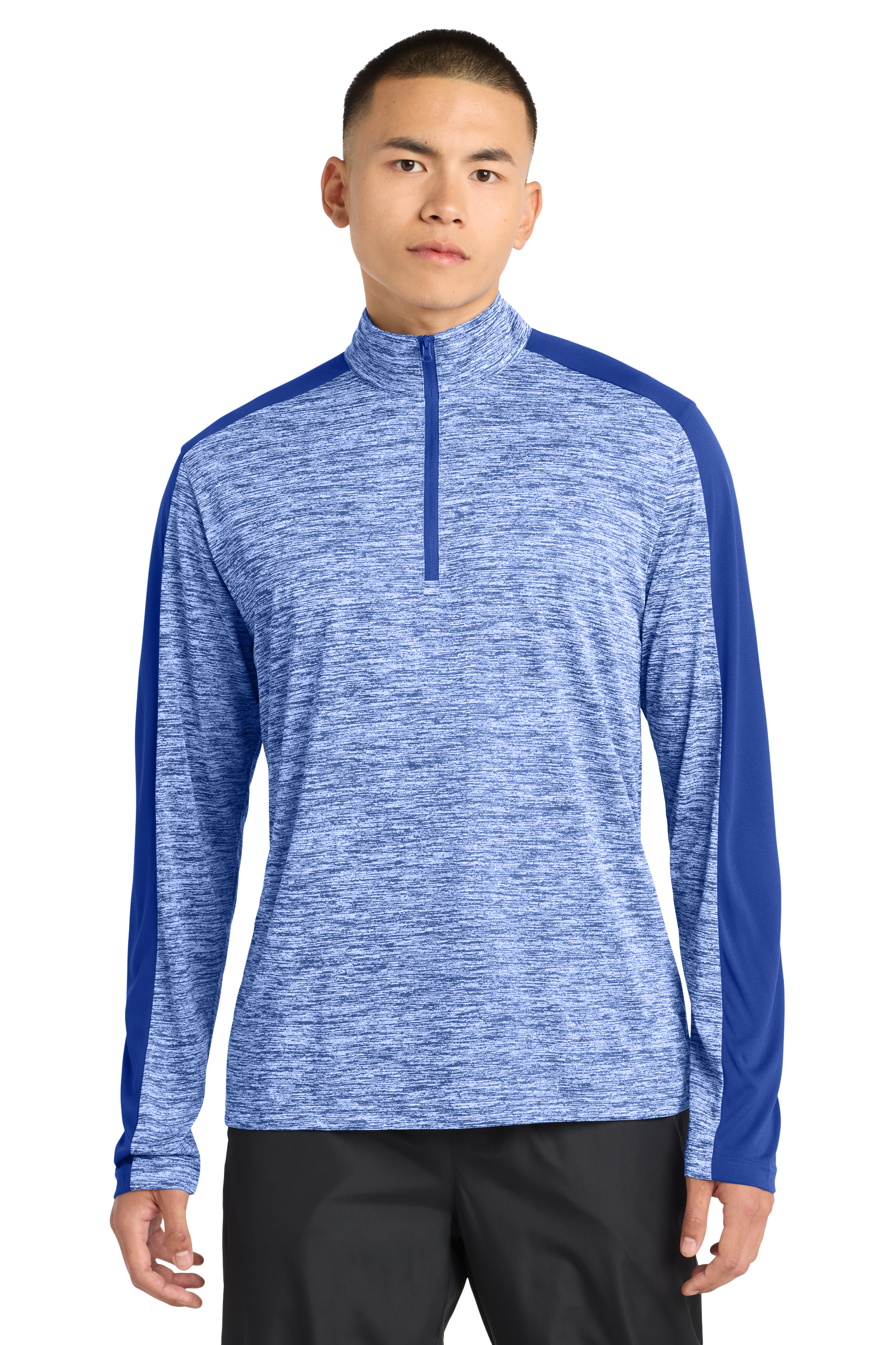 PosiCharge® Electric Heather Colorblock 1/4-Zip Pullover