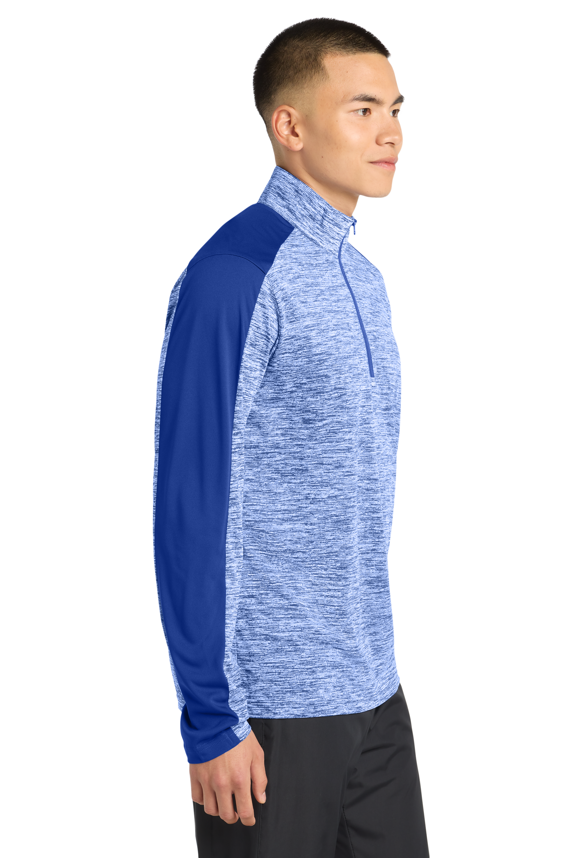 PosiCharge® Electric Heather Colorblock 1/4-Zip Pullover