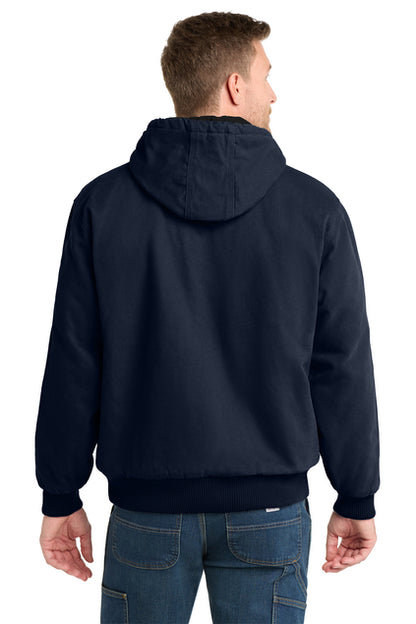 Washed Duck Cloth Insulated Hooded Work Jacket
