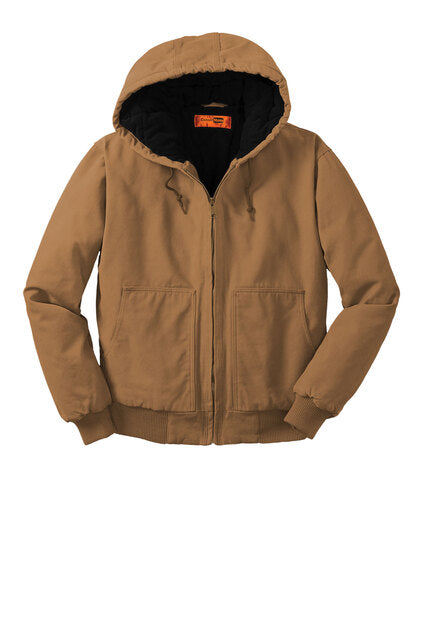 Washed Duck Cloth Insulated Hooded Work Jacket