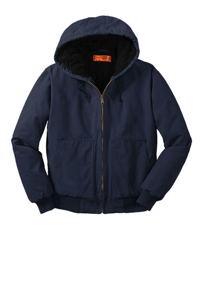 Washed Duck Cloth Insulated Hooded Work Jacket