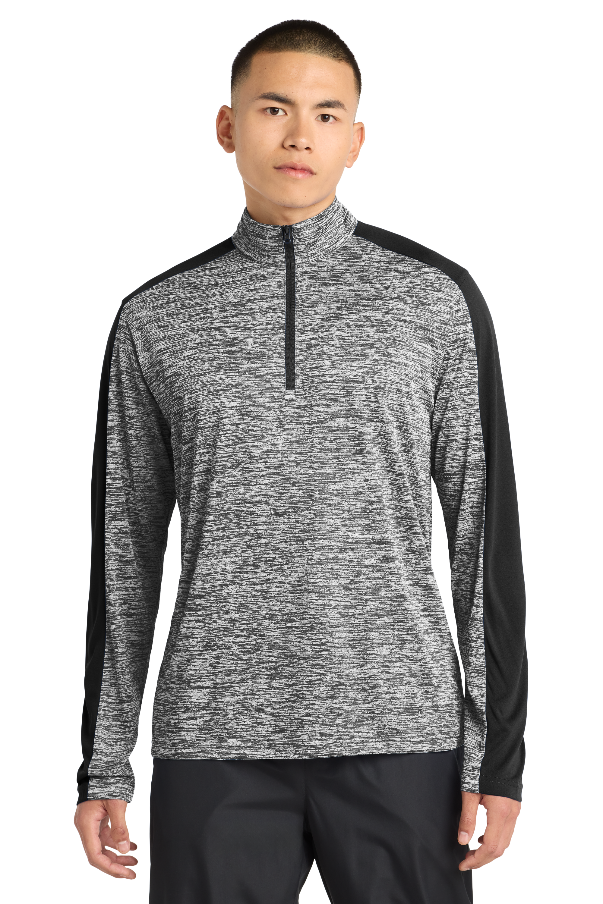 PosiCharge® Electric Heather Colorblock 1/4-Zip Pullover