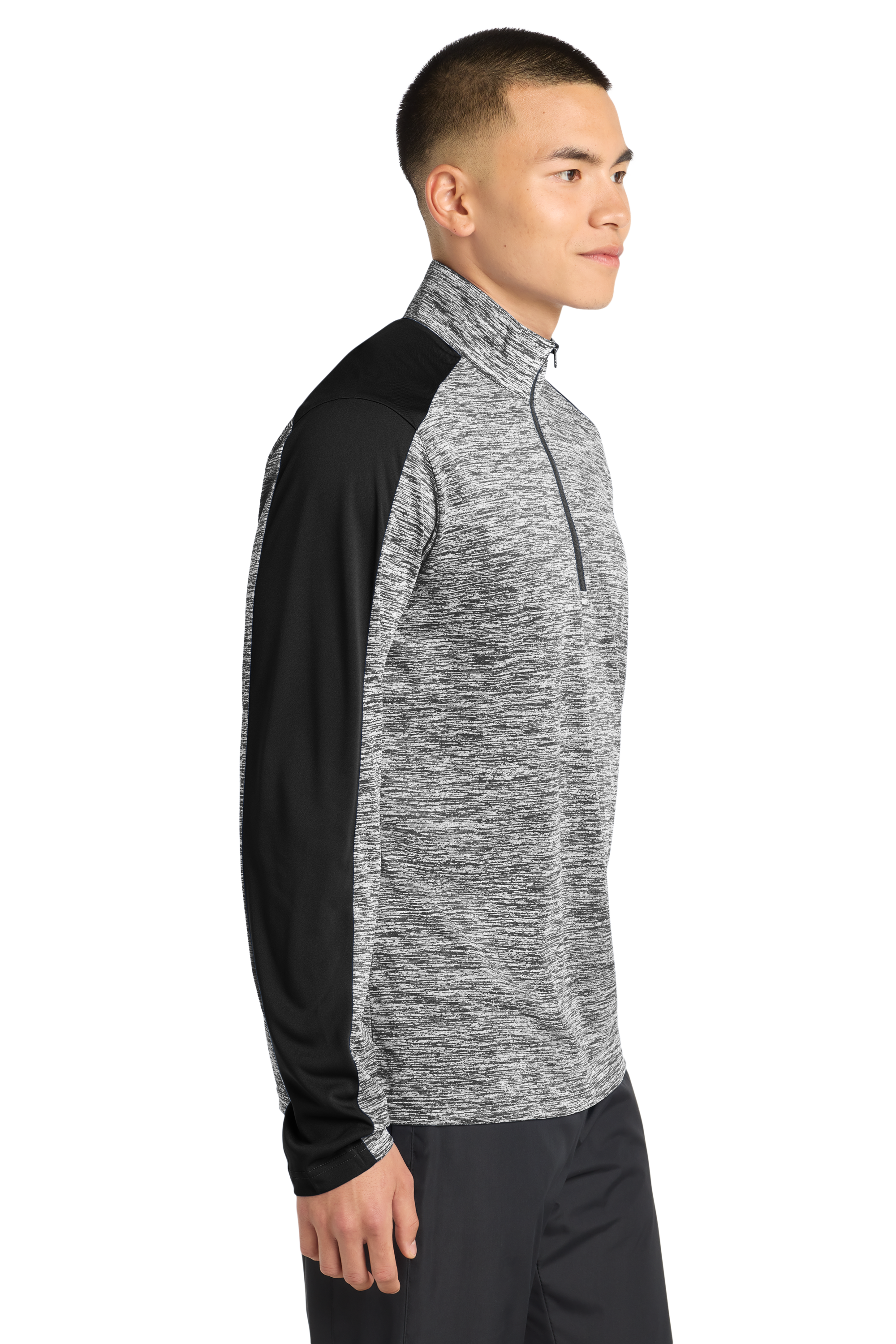 PosiCharge® Electric Heather Colorblock 1/4-Zip Pullover