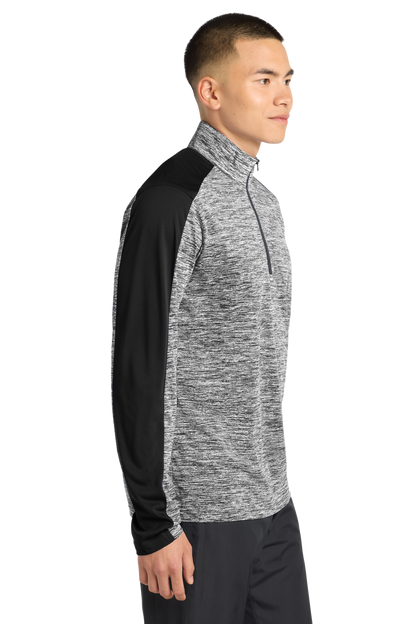 PosiCharge® Electric Heather Colorblock 1/4-Zip Pullover