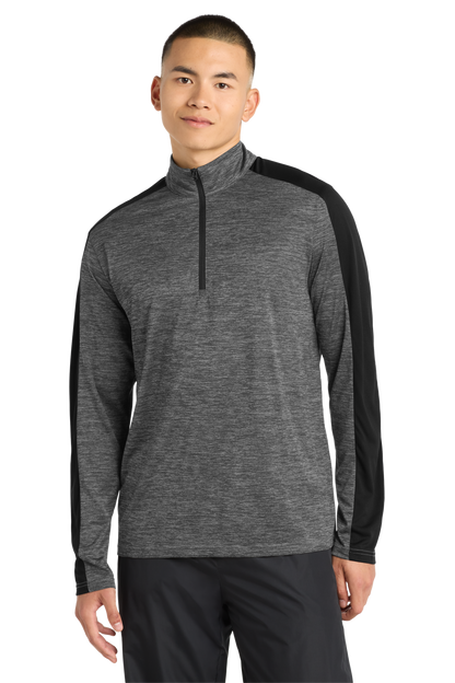 PosiCharge® Electric Heather Colorblock 1/4-Zip Pullover