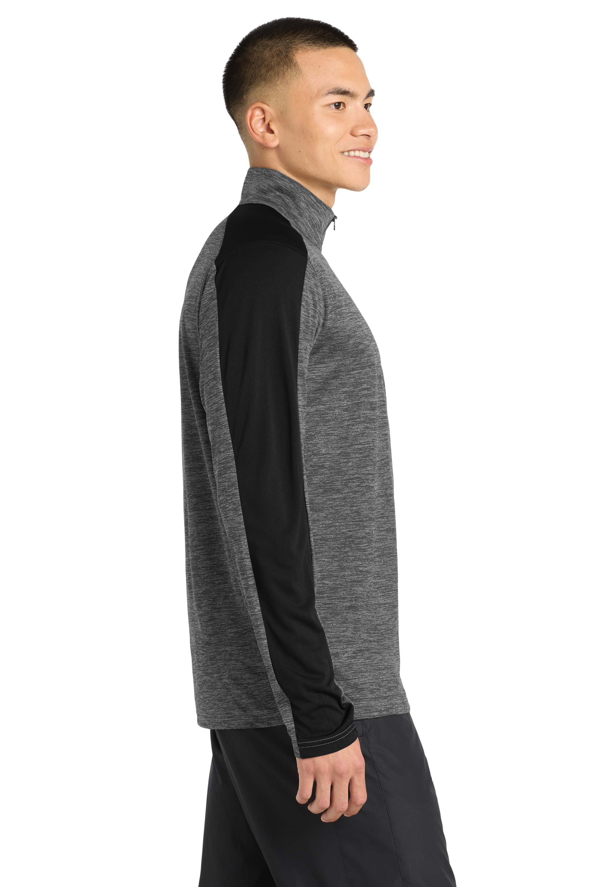 PosiCharge® Electric Heather Colorblock 1/4-Zip Pullover