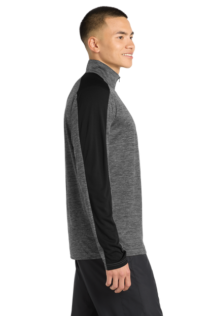 PosiCharge® Electric Heather Colorblock 1/4-Zip Pullover