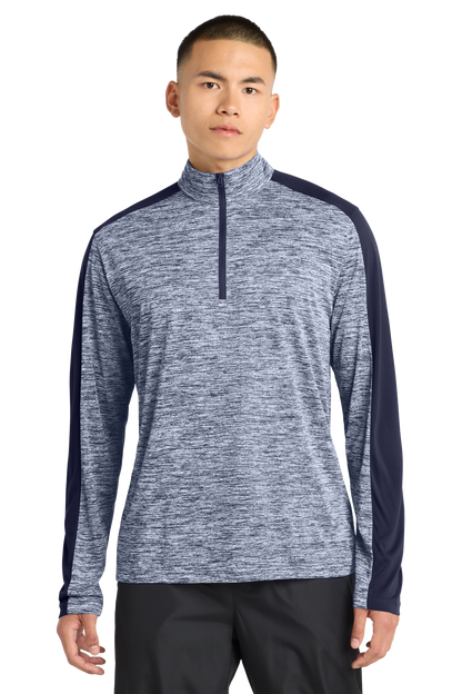 PosiCharge® Electric Heather Colorblock 1/4-Zip Pullover