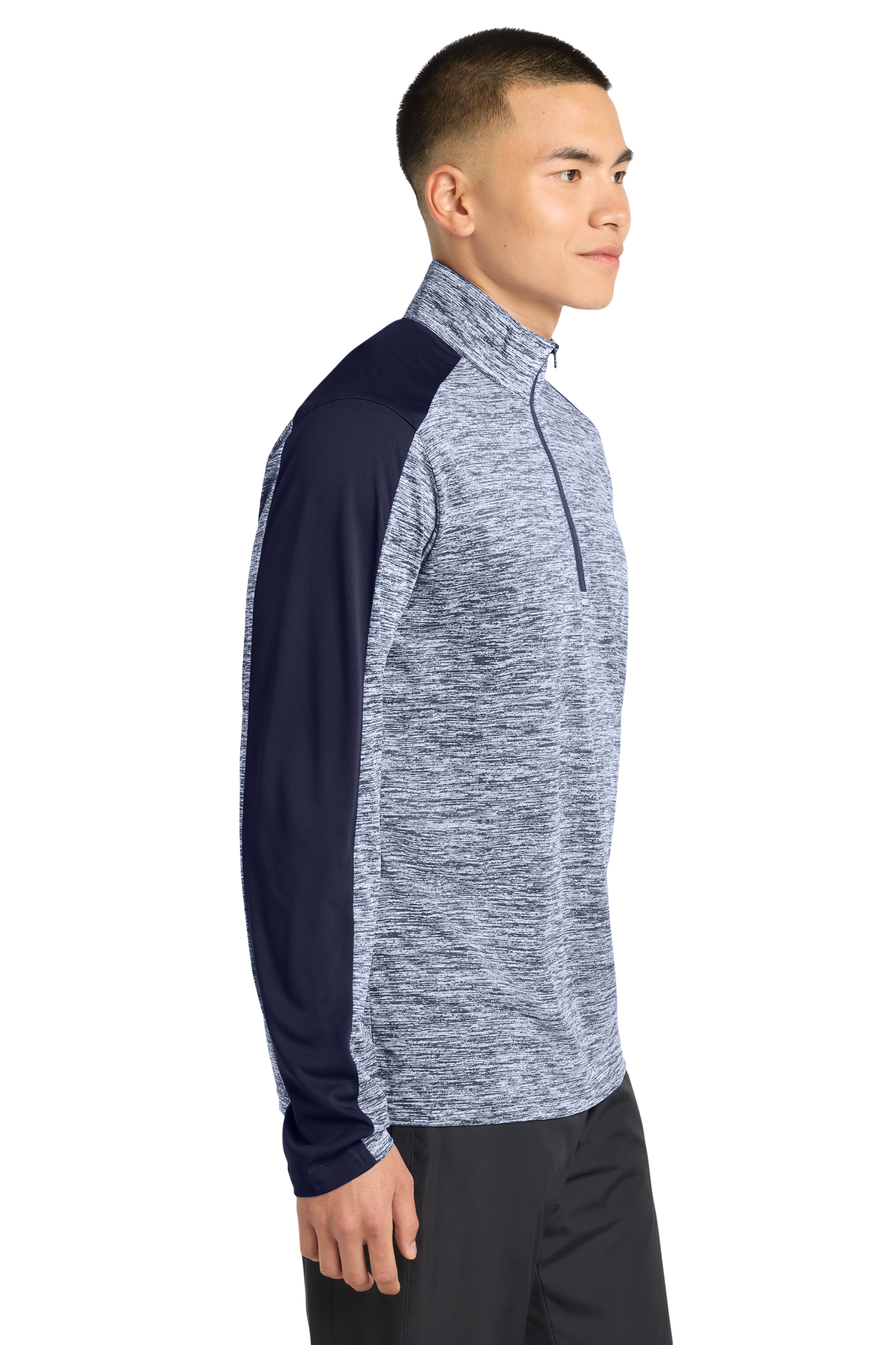 PosiCharge® Electric Heather Colorblock 1/4-Zip Pullover