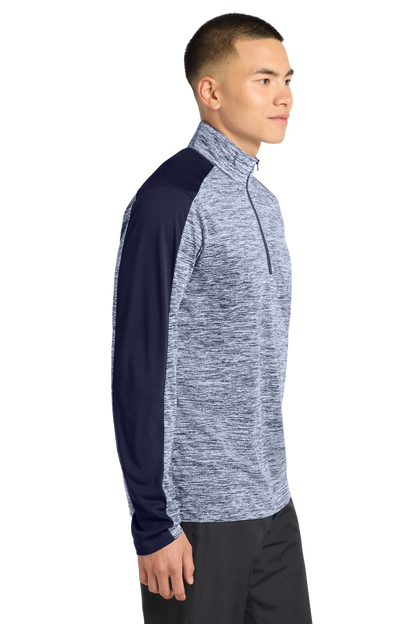 PosiCharge® Electric Heather Colorblock 1/4-Zip Pullover