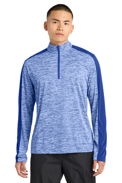 PosiCharge® Electric Heather Colorblock 1/4-Zip Pullover