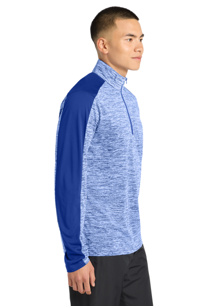 PosiCharge® Electric Heather Colorblock 1/4-Zip Pullover