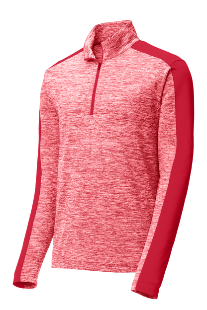 PosiCharge® Electric Heather Colorblock 1/4-Zip Pullover