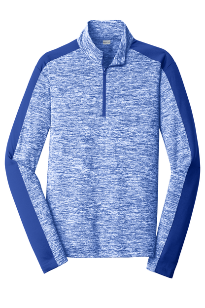 PosiCharge® Electric Heather Colorblock 1/4-Zip Pullover