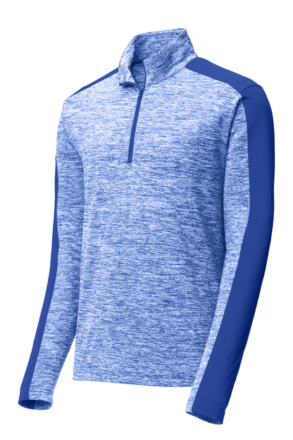PosiCharge® Electric Heather Colorblock 1/4-Zip Pullover