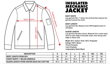 INSULATED MECHANIC JACKET
